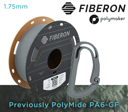 Polymaker Fiberon PA6-GF25 Nylon Glass Fiber Grey 500g (aka PolyMide) - Rising Sun FPV
