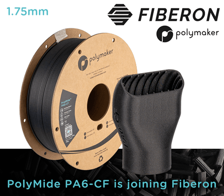 Polymaker PolyMide PA6-CF Nylon Carbon Fiber Black 1.75mm 500g (AKA Fiberon PA6-CF20) - Rising Sun FPV