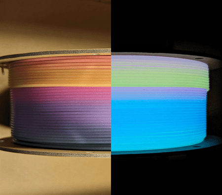 Polymaker PolyLite PLA Luminous Rainbow 1kg (1.75mm) - Rising Sun FPV