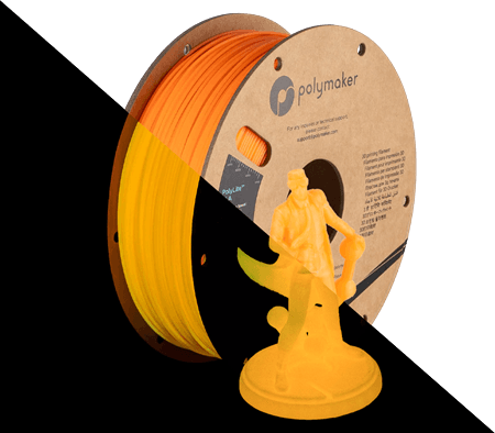 Polymaker PolyLite Luminous PLA 1kg 1.75mm Filament (Glow) - Rising Sun FPV