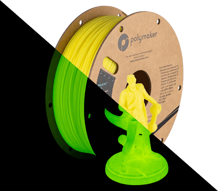 Polymaker PolyLite Luminous PLA 1kg 1.75mm Filament (Glow) - Rising Sun FPV