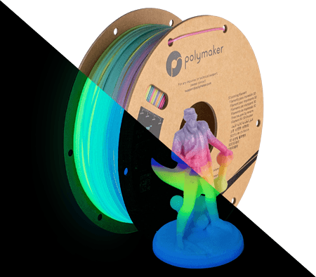 Polymaker PolyLite PLA Luminous Rainbow 1kg (1.75mm) - Rising Sun FPV