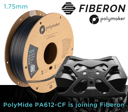 Polymaker PolyMide PA612-CF Nylon 500g 1.75mm (Aka Fiberon PA612-CF15) - Rising Sun FPV